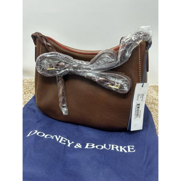 Dooney & Bourke Tracy Chestnut Brown Leather Crossbody Purse - Picture 4 of 8